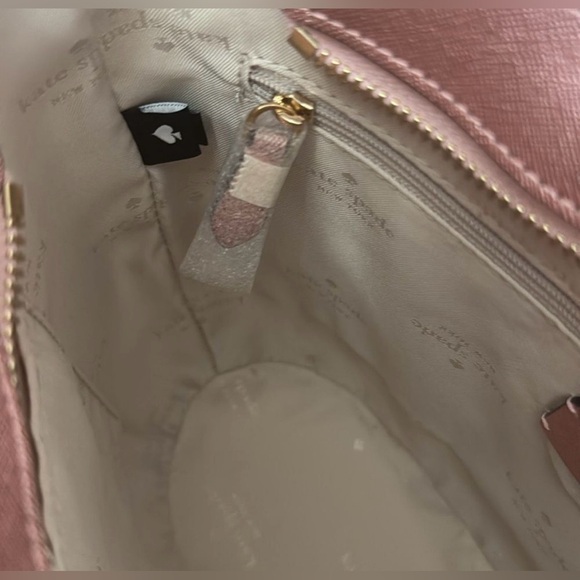 Kate Spade Glimmer Glitter Satchel Crossbody Mitten Pink New With Tags - Picture 11 of 11